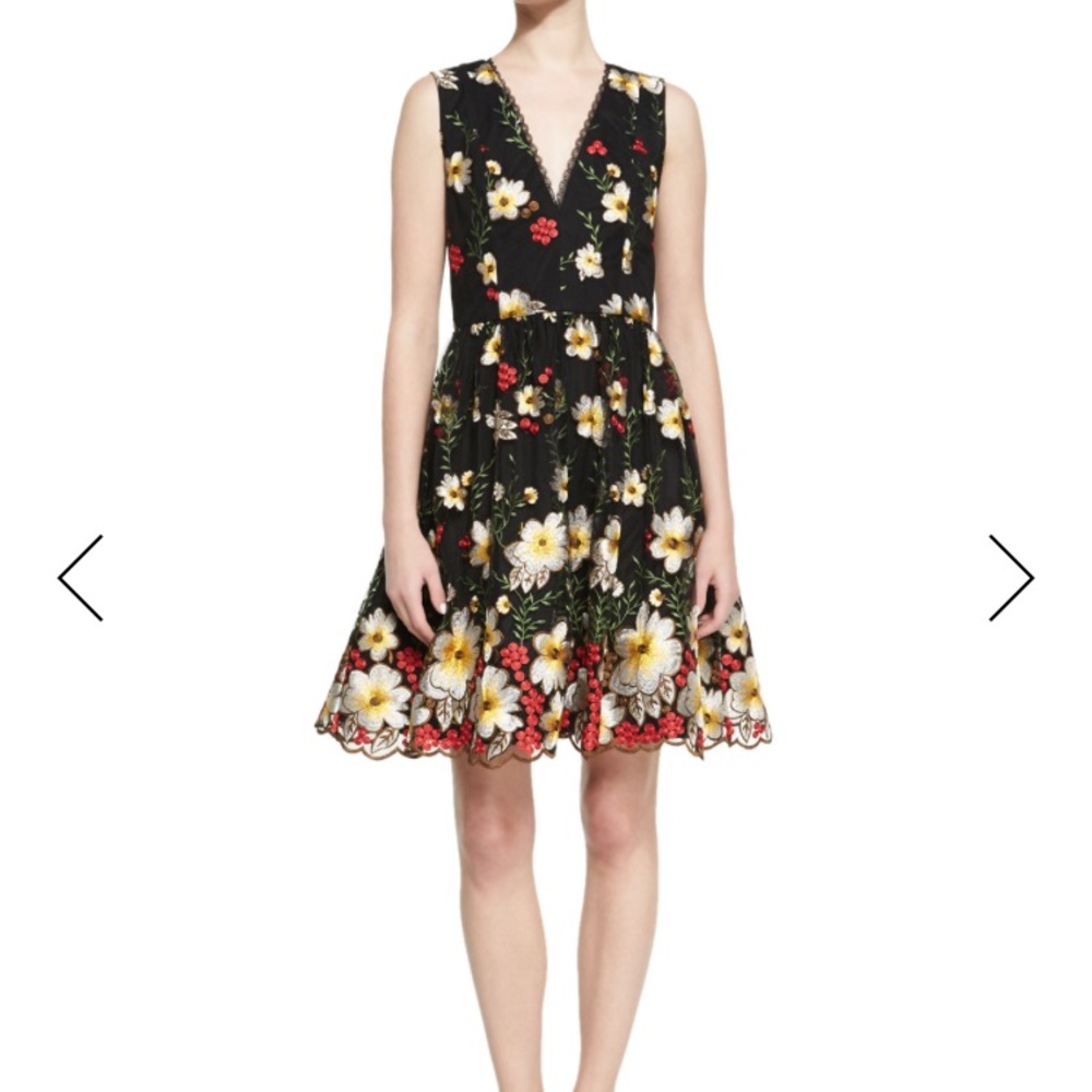 Alice and Olivia Becca Floral Tulle Dress